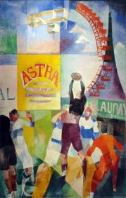 Robert delaunay 1913 l e quipe de cardiff oil on canvas 326 208 cm muse e d art moderne de la ville de paris